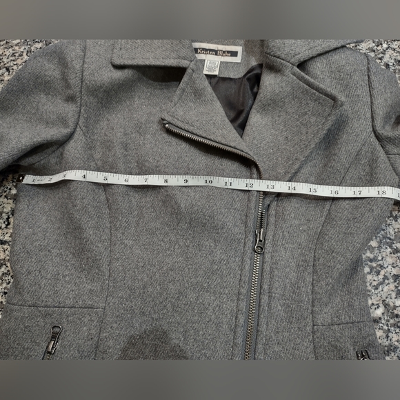 Kristen Blake, Wool blend, Gray, Size Small, Zip up, Pea Coat - Picture 12 of 16